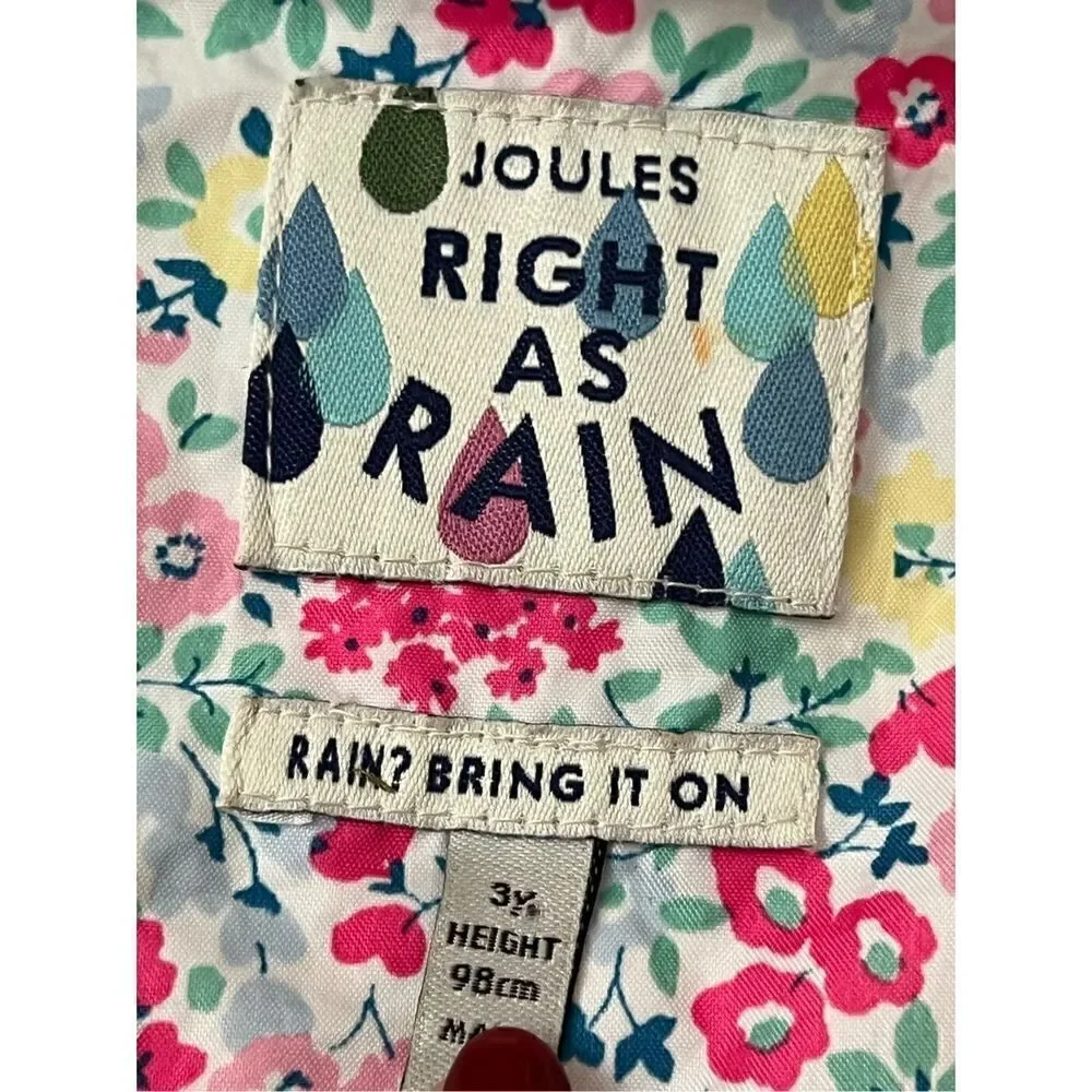 Joules floral rain coat